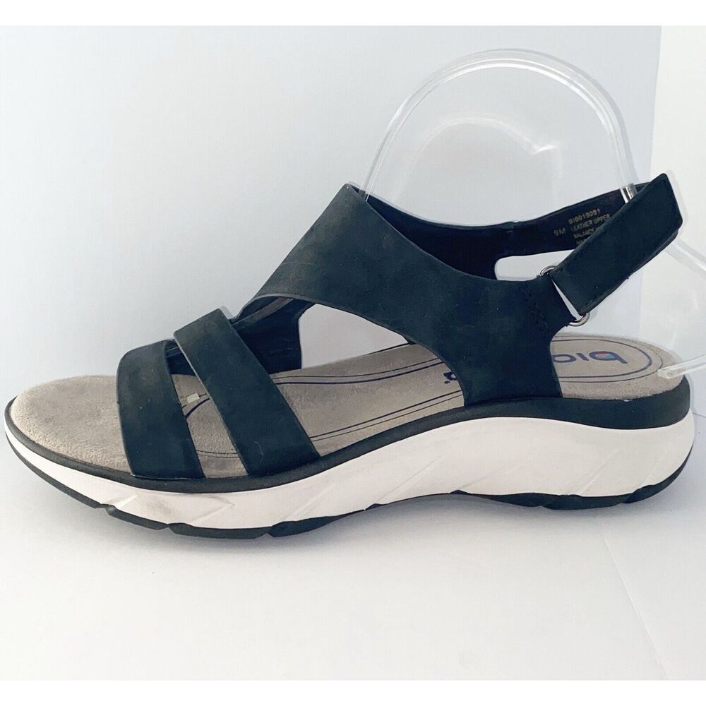 BIONICA Akela Sandals Womens 9 Black White Strappy Outdoor Casual Comfort Sporty - Picture 9 of 14